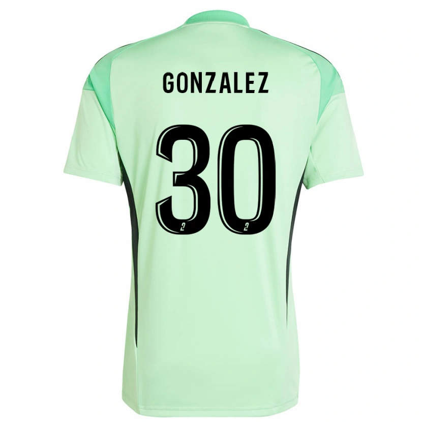 Danxen Mulher Matéo Gonzalez #30 Preto Verde Claro Camisola Guarda-Redes 2025/26 Camisa Brasil