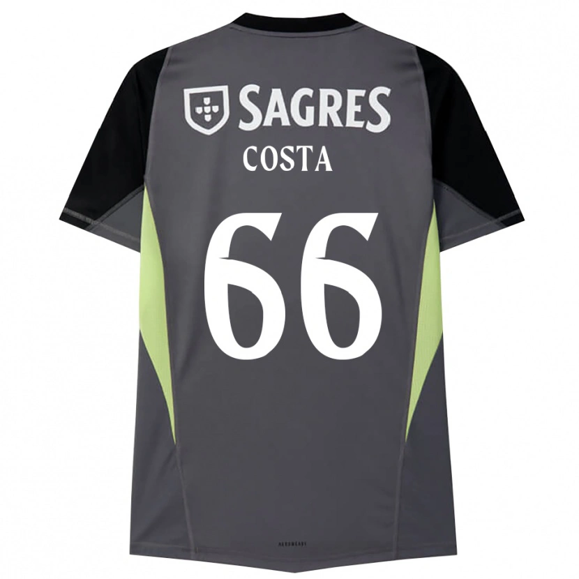 Danxen Mulher Rute Costa #66 Cinza Escuro Preto Camisola Guarda-Redes 2025/26 Camisa Brasil