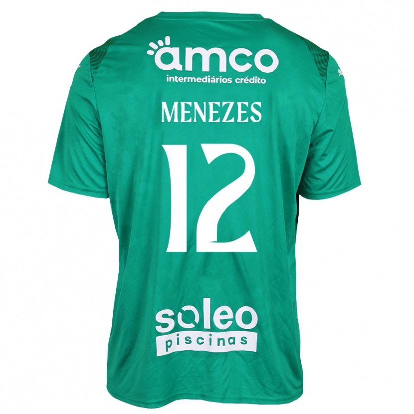 Danxen Mulher Gabriel Menezes #12 Verde Branco Camisola Guarda-Redes 2025/26 Camisa Brasil