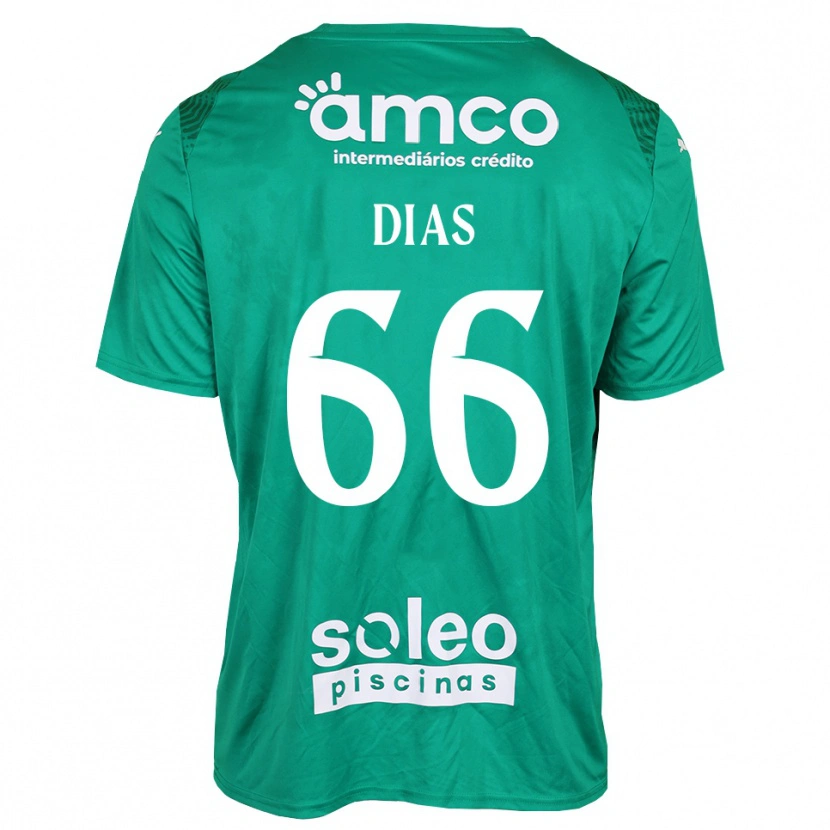 Danxen Mulher Gonçalo Dias #66 Verde Branco Camisola Guarda-Redes 2025/26 Camisa Brasil