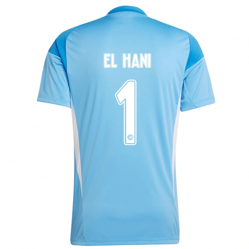 Danxen Mulher Aymean el Hani #1 Azul Claro Branco Camisola Guarda-Redes 2025/26 Camisa Brasil