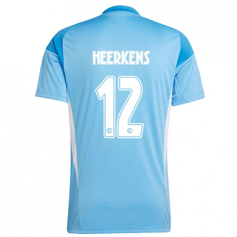 Danxen Mulher Joeri Heerkens #12 Azul Claro Branco Camisola Guarda-Redes 2025/26 Camisa Brasil