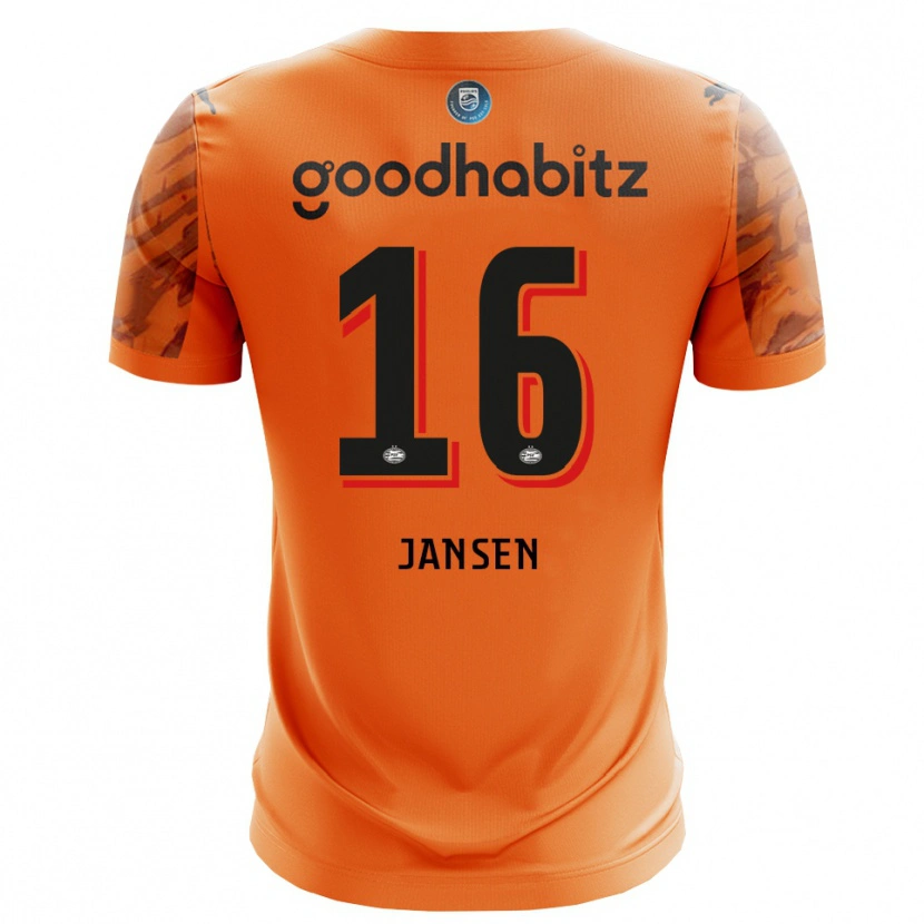 Danxen Mulher Sem Jansen #16 Laranja Preto Camisola Guarda-Redes 2025/26 Camisa Brasil