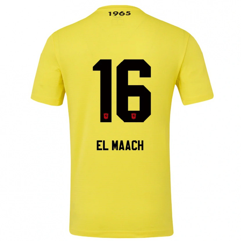 Danxen Mulher Issam El Maach #16 Amarelo Preto Camisola Guarda-Redes 2025/26 Camisa Brasil