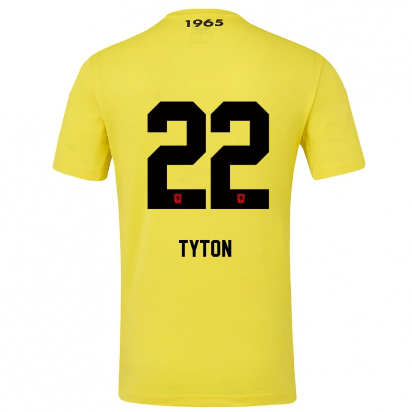 Danxen Mulher Przemyslaw Tyton #22 Amarelo Preto Camisola Guarda-Redes 2025/26 Camisa Brasil