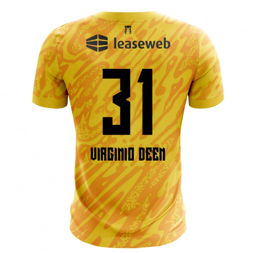 Danxen Mulher Daniël Virginio Deen #31 Laranja Amarelo Preto Camisola Guarda-Redes 2025/26 Camisa Brasil