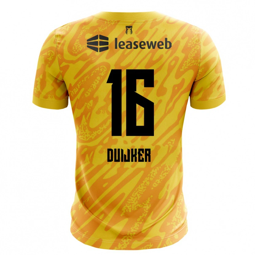 Danxen Mulher Jaycen Duijker #16 Laranja Amarelo Preto Camisola Guarda-Redes 2025/26 Camisa Brasil