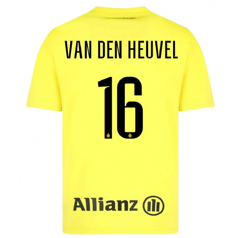 Danxen Mulher Dani van den Heuvel #16 Amarelo Preto Camisola Guarda-Redes 2025/26 Camisa Brasil