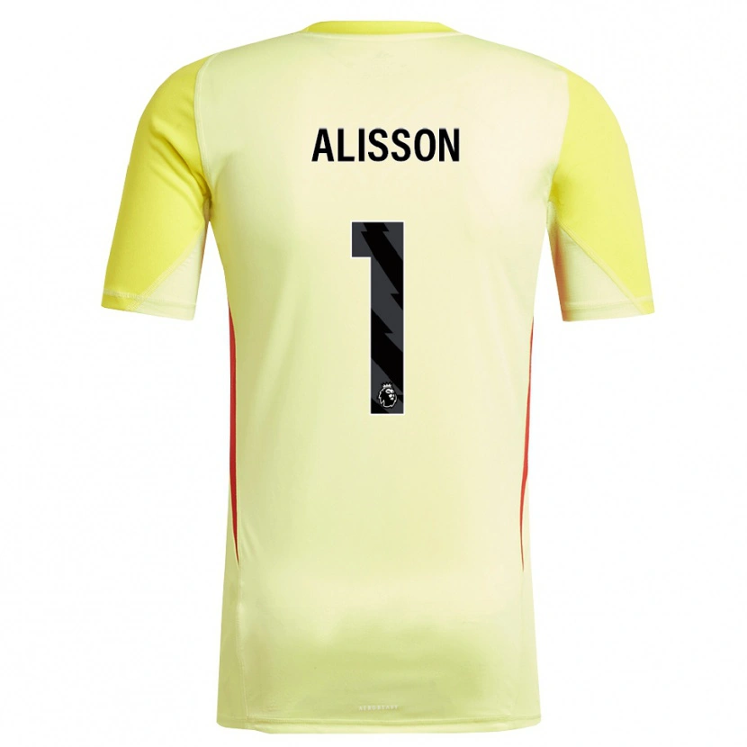 Danxen Mulher Alisson #1 Amarelo Vermelho Camisola Guarda-Redes 2025/26 Camisa Brasil