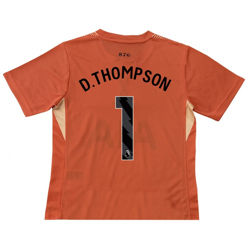 Danxen Mulher Dylan Thompson #1 Laranja Preto Camisola Guarda-Redes 2025/26 Camisa Brasil