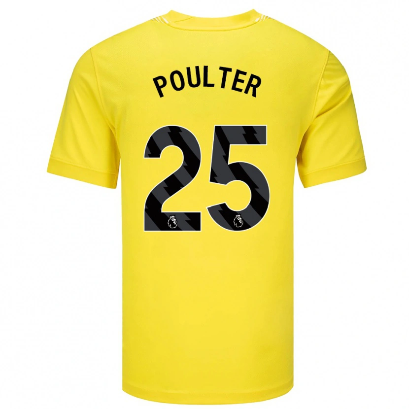 Danxen Mulher Hannah Poulter #25 Amarelo Preto Camisola Guarda-Redes 2025/26 Camisa Brasil