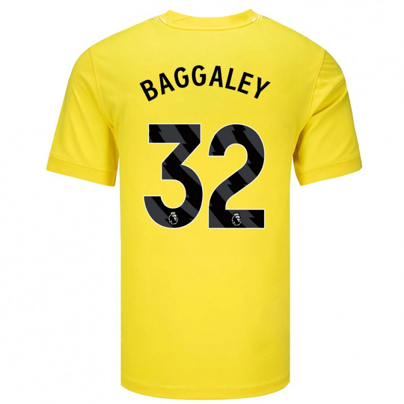Danxen Mulher Sophie Baggaley #32 Amarelo Preto Camisola Guarda-Redes 2025/26 Camisa Brasil