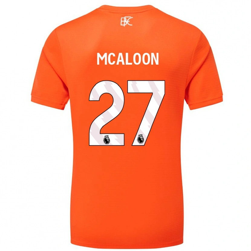 Danxen Mulher Naoisha Mcaloon #27 Laranja Branco Camisola Guarda-Redes 2025/26 Camisa Brasil