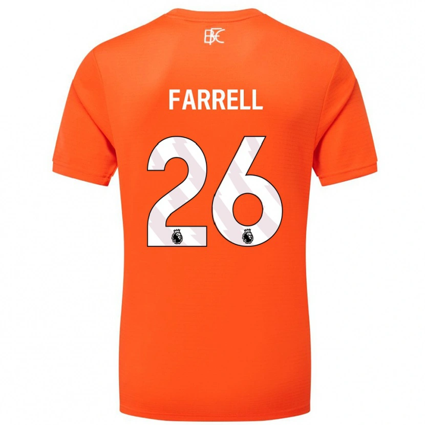 Danxen Mulher Lucy Farrell #26 Laranja Branco Camisola Guarda-Redes 2025/26 Camisa Brasil