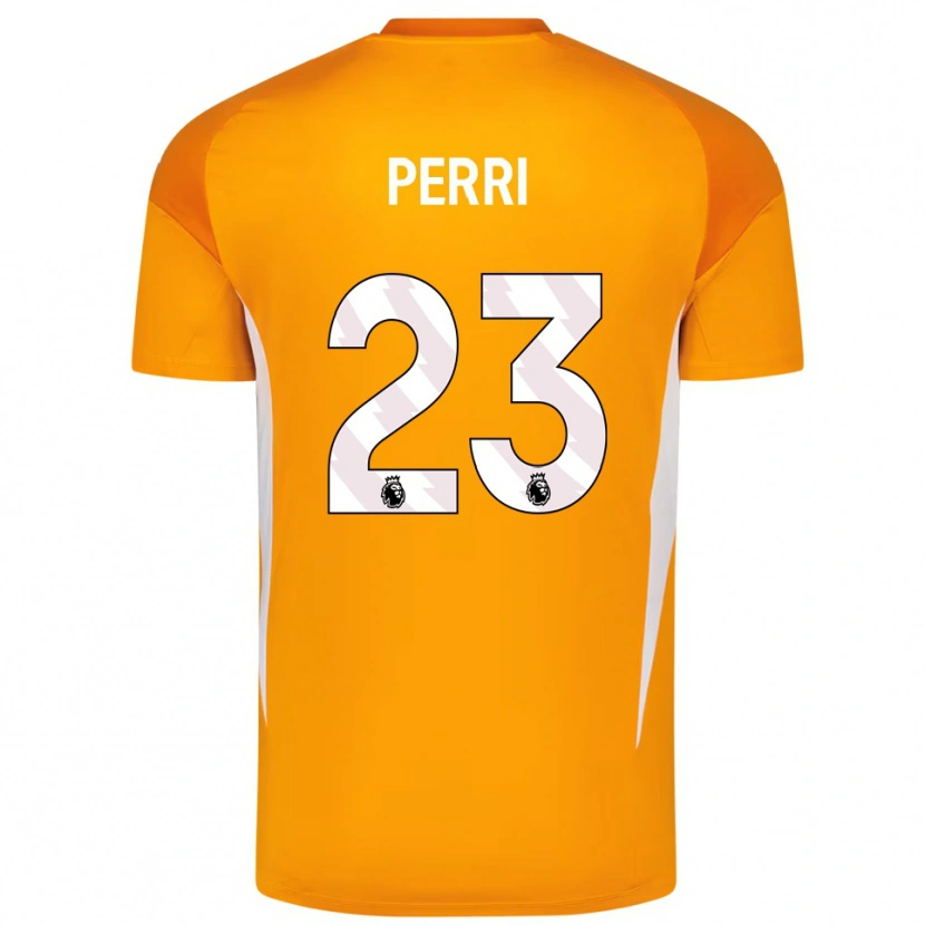 Danxen Mulher Lucas Perri #23 Laranja Branco Camisola Guarda-Redes 2025/26 Camisa Brasil