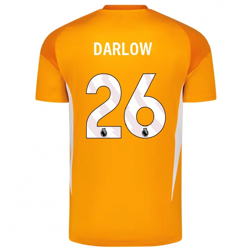 Danxen Mulher Karl Darlow #26 Laranja Branco Camisola Guarda-Redes 2025/26 Camisa Brasil