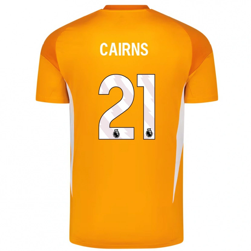 Danxen Mulher Alex Cairns #21 Laranja Branco Camisola Guarda-Redes 2025/26 Camisa Brasil