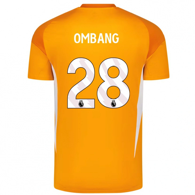 Danxen Mulher Darryl Ombang #28 Laranja Branco Camisola Guarda-Redes 2025/26 Camisa Brasil