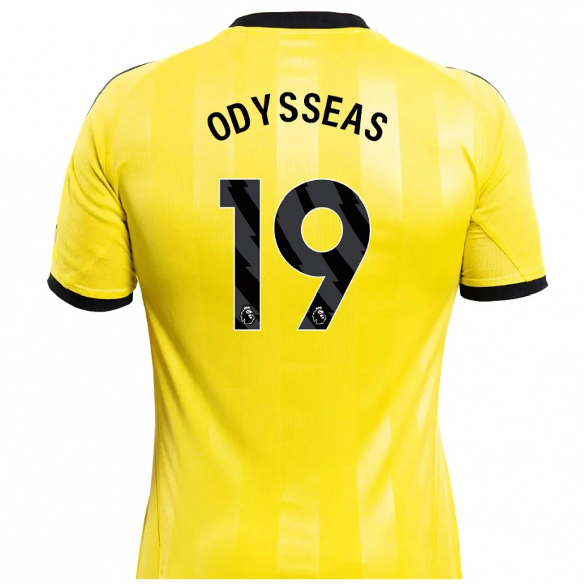Danxen Mulher Odysseas Vlachodimos #19 Amarelo Preto Camisola Guarda-Redes 2025/26 Camisa Brasil