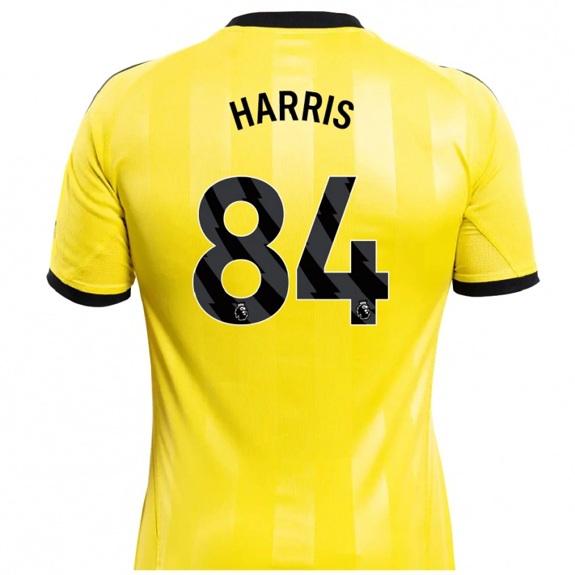 Danxen Mulher Aidan Harris #84 Amarelo Preto Camisola Guarda-Redes 2025/26 Camisa Brasil
