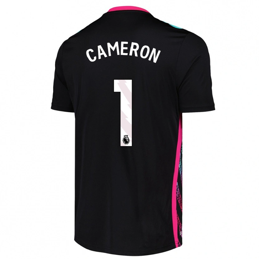 Danxen Mulher Dan Cameron #1 Preto Branco Camisola Guarda-Redes 2025/26 Camisa Brasil