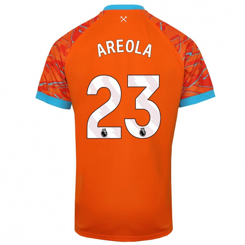 Danxen Mulher Alphonse Areola #23 Laranja Branco Camisola Guarda-Redes 2025/26 Camisa Brasil