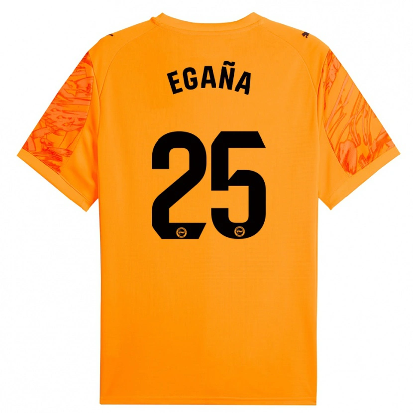Danxen Mulher Eider Egaña #25 Laranja Preto Camisola Guarda-Redes 2025/26 Camisa Brasil