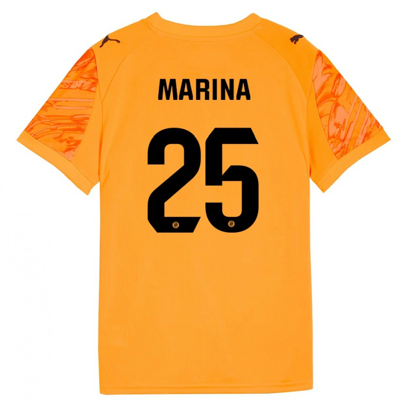 Danxen Mulher Sergi Marina #25 Laranja Preto Camisola Guarda-Redes 2025/26 Camisa Brasil