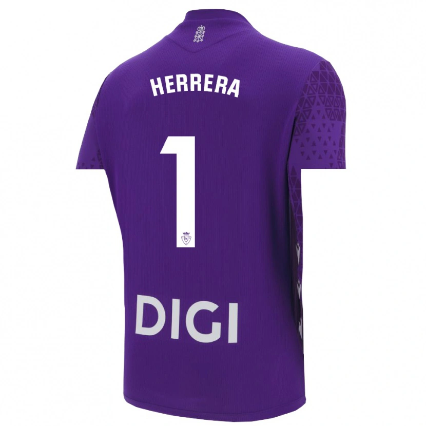 Danxen Mulher Sergio Herrera #1 Roxo Branco Camisola Guarda-Redes 2025/26 Camisa Brasil