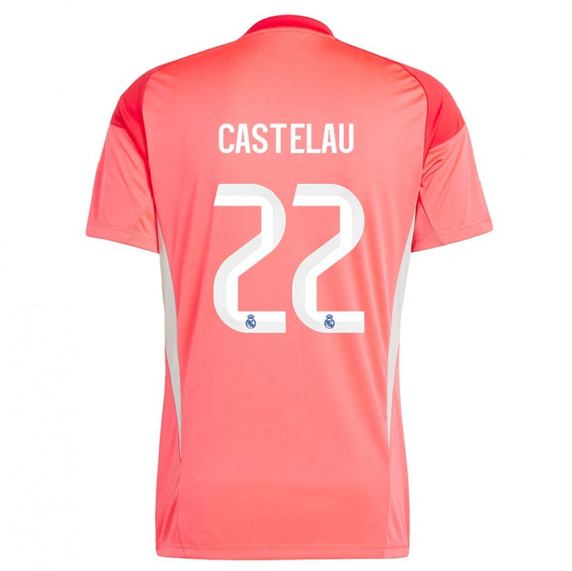 Danxen Mulher Alber Castelau #22 Laranja Vermelho Branco Camisola Guarda-Redes 2025/26 Camisa Brasil