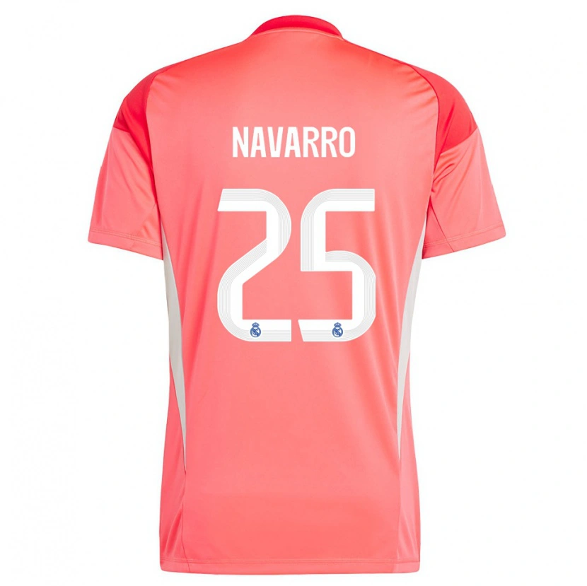 Danxen Mulher Javier Navarro #25 Laranja Vermelho Branco Camisola Guarda-Redes 2025/26 Camisa Brasil