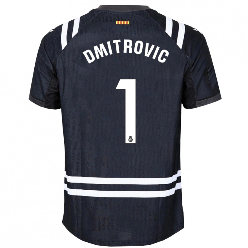 Danxen Mulher Marko Dmitrovic #1 Preto Branco Camisola Guarda-Redes 2025/26 Camisa Brasil