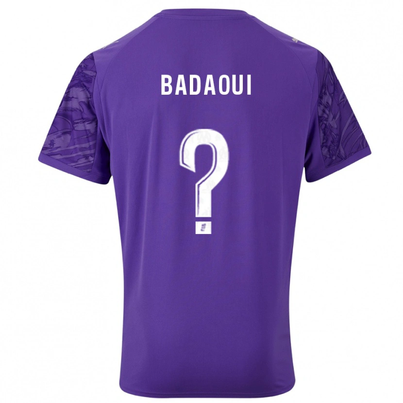 Danxen Mulher Yassine Badaoui #0 Roxo Branco Camisola Guarda-Redes 2025/26 Camisa Brasil