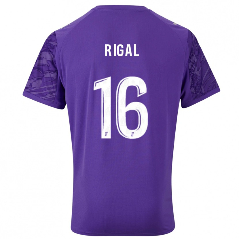 Danxen Mulher Pablo Rigal #16 Roxo Branco Camisola Guarda-Redes 2025/26 Camisa Brasil