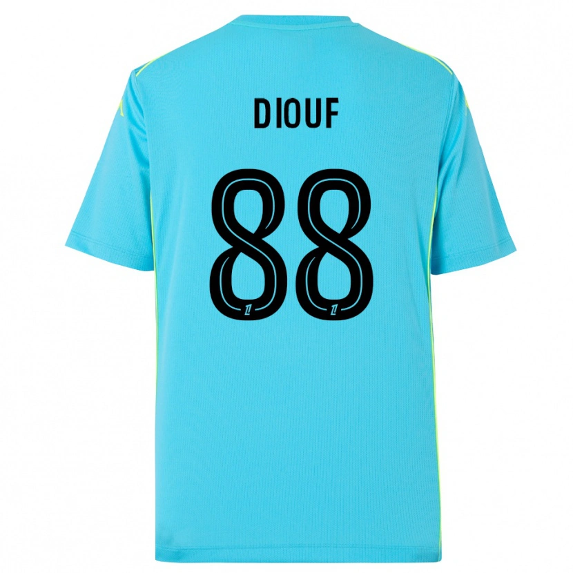 Danxen Mulher Yehvann Diouf #88 Azul Céu Preto Camisola Guarda-Redes 2025/26 Camisa Brasil