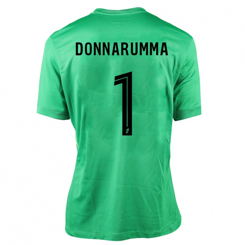 Danxen Mulher Gianluigi Donnarumma #1 Verde Preto Camisola Guarda-Redes 2025/26 Camisa Brasil