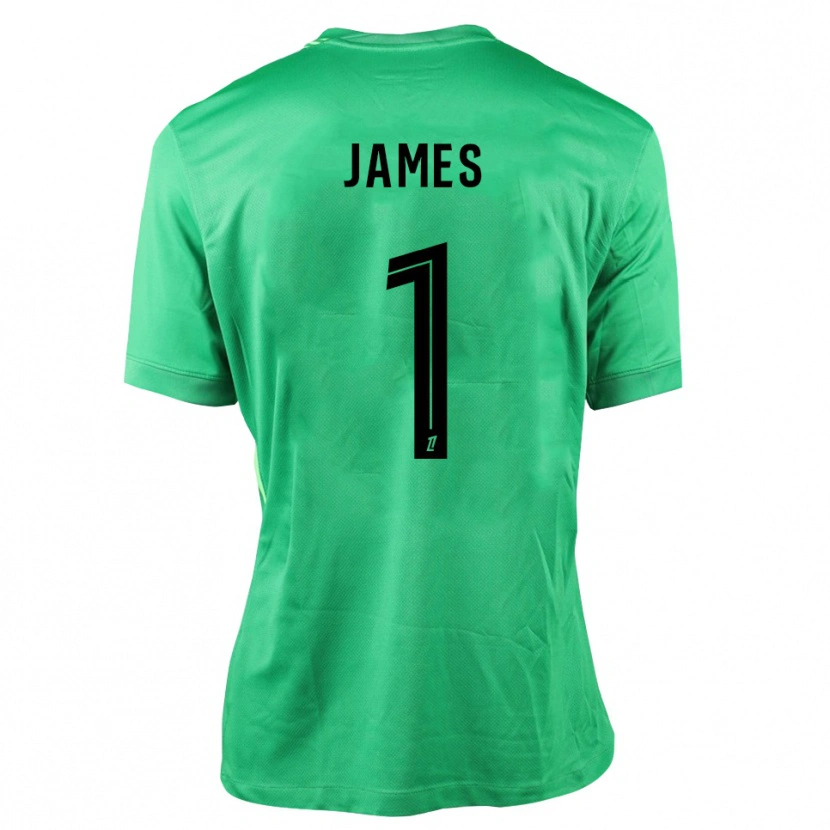 Danxen Mulher Martin James #1 Verde Preto Camisola Guarda-Redes 2025/26 Camisa Brasil