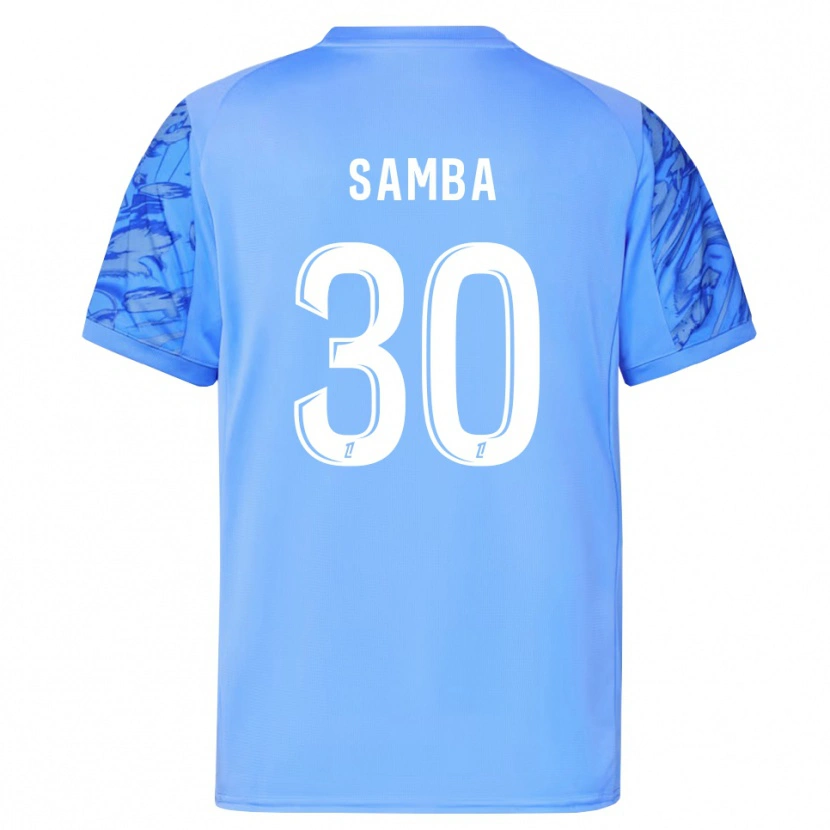 Danxen Mulher Brice Samba #30 Azul Branco Camisola Guarda-Redes 2025/26 Camisa Brasil