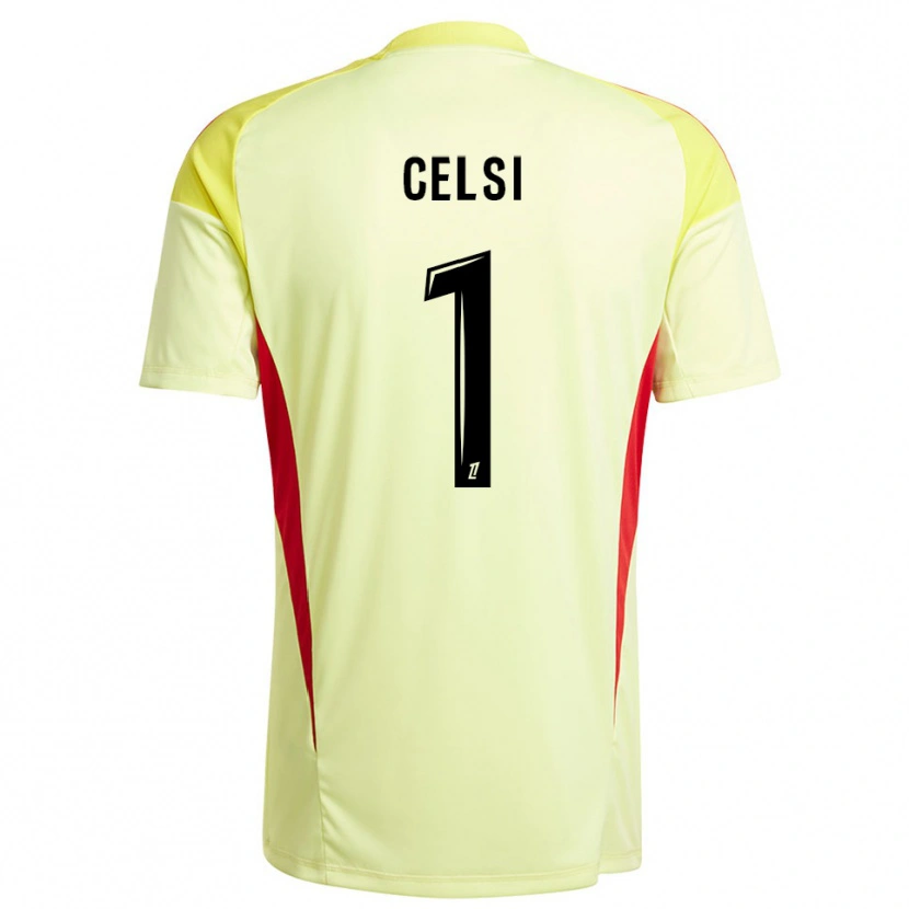 Danxen Mulher Rafael Celsi #1 Amarelo Claro Preto Camisola Guarda-Redes 2025/26 Camisa Brasil