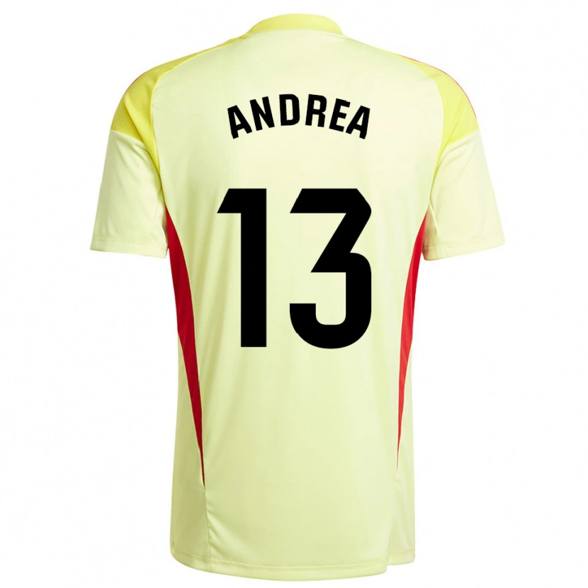 Danxen Mulher Andrea Romero Burgos #13 Amarelo Claro Preto Camisola Guarda-Redes 2025/26 Camisa Brasil