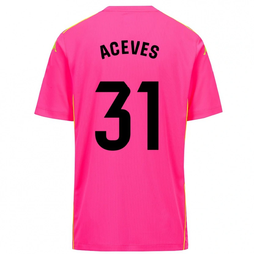 Danxen Mulher Álvaro Aceves #31 Rosa Profundo Preto Camisola Guarda-Redes 2025/26 Camisa Brasil