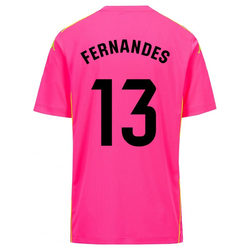 Danxen Mulher Guilherme Fernandes #13 Rosa Profundo Preto Camisola Guarda-Redes 2025/26 Camisa Brasil