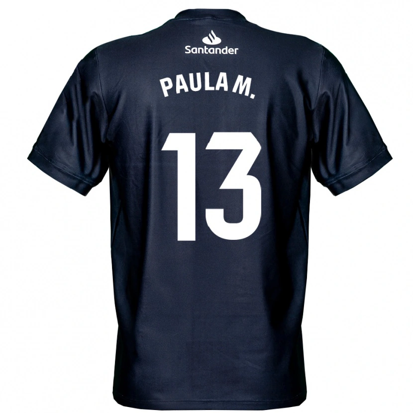 Danxen Mulher Paula Muñoz Álvarez #13 Azul Meia Noite Branco Camisola Guarda-Redes 2025/26 Camisa Brasil
