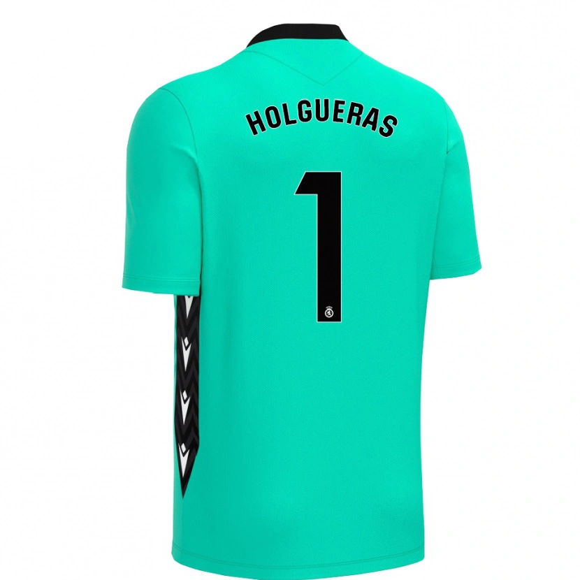 Danxen Mulher Javi Holgueras #1 Ciano Preto Camisola Guarda-Redes 2025/26 Camisa Brasil