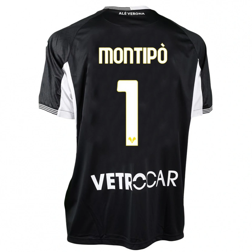 Danxen Mulher Lorenzo Montipò #1 Preto Branco Camisola Guarda-Redes 2025/26 Camisa Brasil