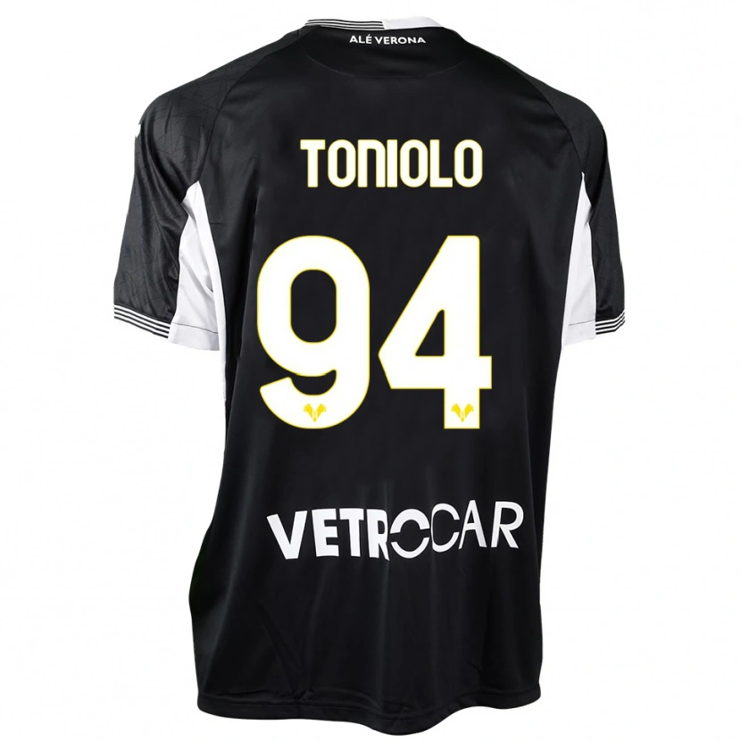 Danxen Mulher Giacomo Toniolo #94 Preto Branco Camisola Guarda-Redes 2025/26 Camisa Brasil