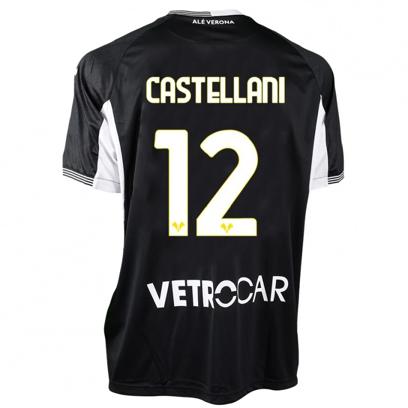 Danxen Mulher Zeno Castellani #12 Preto Branco Camisola Guarda-Redes 2025/26 Camisa Brasil