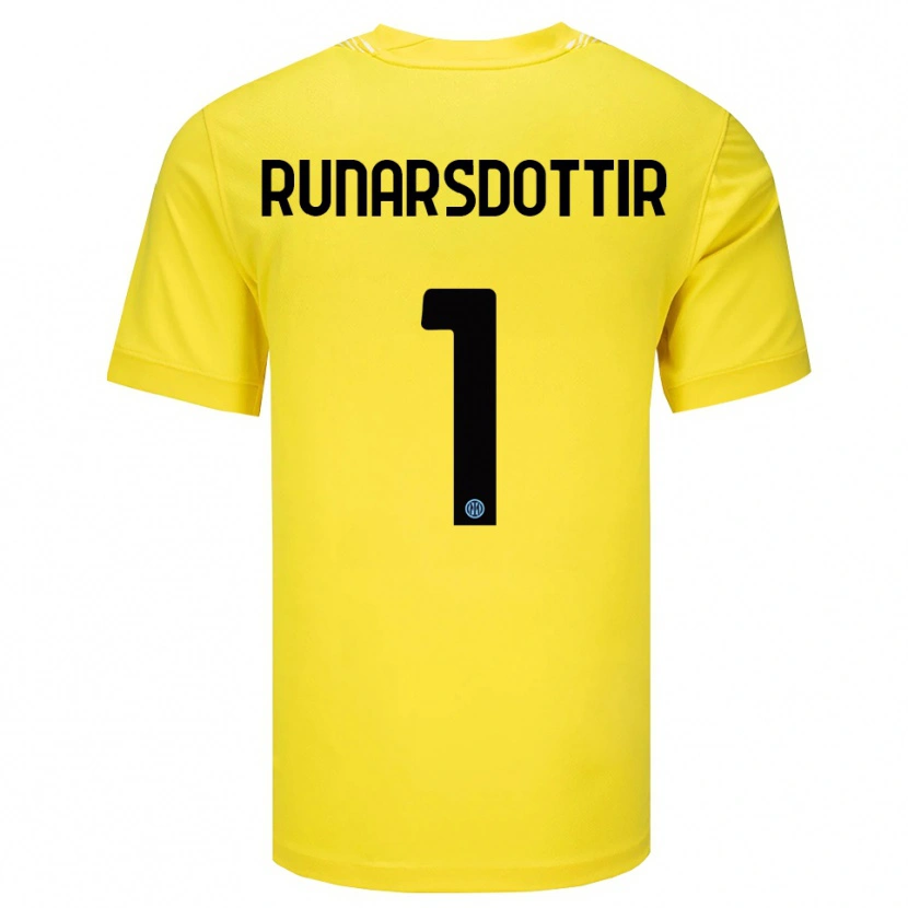 Danxen Mulher Cecilía Rán Rúnarsdóttir #1 Amarelo Claro Preto Camisola Guarda-Redes 2025/26 Camisa Brasil
