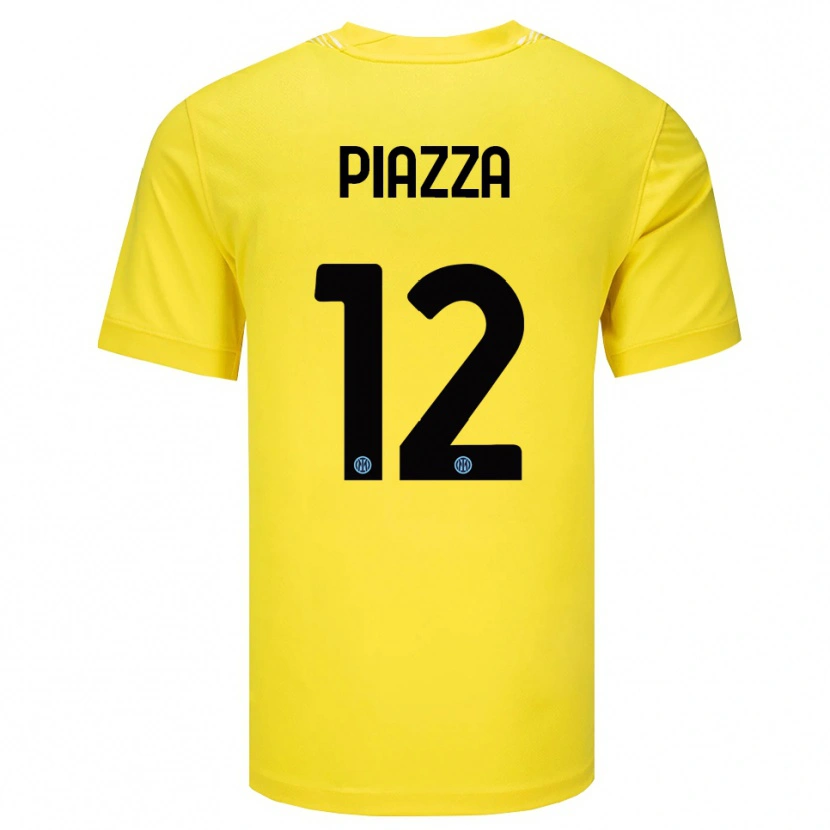 Danxen Mulher Alessia Piazza #12 Amarelo Claro Preto Camisola Guarda-Redes 2025/26 Camisa Brasil