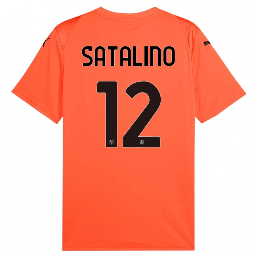 Danxen Mulher Giacomo Satalino #12 Preto Laranja Camisola Guarda-Redes 2025/26 Camisa Brasil